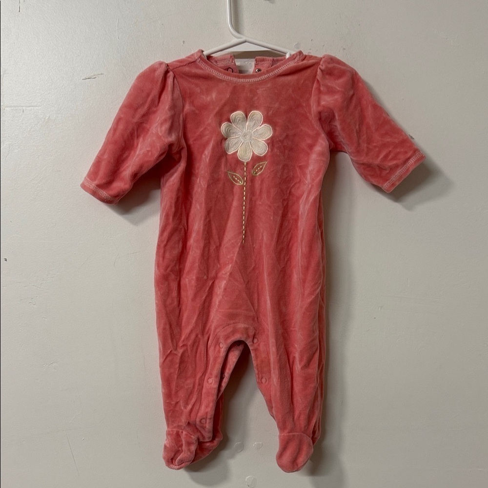 First Impressions Coral Floral Footie Y2K - Picture 1 of 2